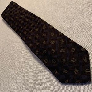 All silk Hugo Boss black checkered tie